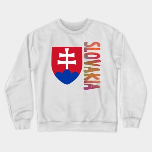 Slovakia Coat of Arms Design Crewneck Sweatshirt